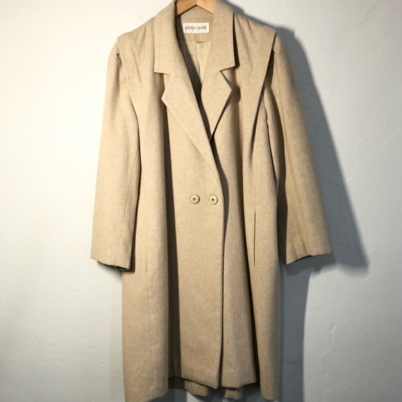 Kristen Blake Jackets & Blazers - Vintage 1980s  Kristen Blake Beige Wool and Cashmere Coat  Size: 12